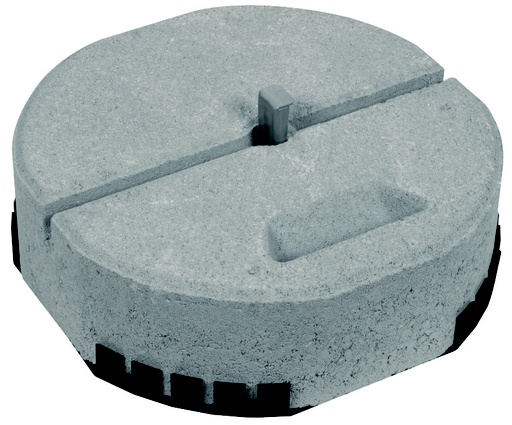 [E3NMT] Base de béton C45/55 17kg pour montage par cale et plaque de support D 377mm - 102340