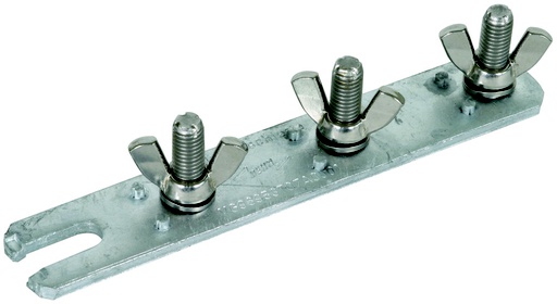 [E3PA2] Dehn 3-Pole Earthing Busbar M10 With Wing Nut - 799019