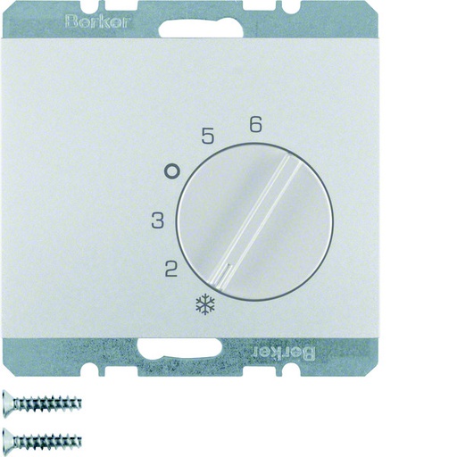 [E3PK7] Hager Berker Room Thermostat With Change Over Contact K5 Aluminum - 20267103