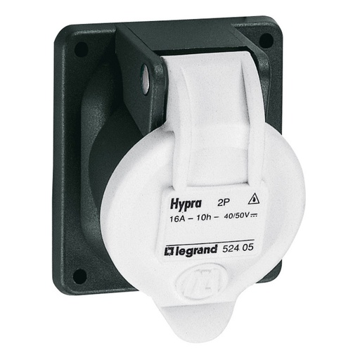 [E3PU4] Legrand Inbuilt Outlet 24VDC 16A 3P Hypra IP44 Plastic - 052405