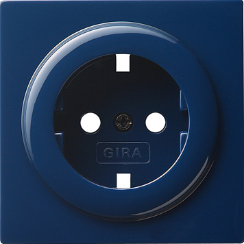 [E3QQ5] Gira S-Color Blue Socket Outlet Cover - 092046