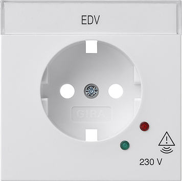 [E3QRD] Gira F100 Pure White Wall Socket Overvoltage Protector Cover - 1441112