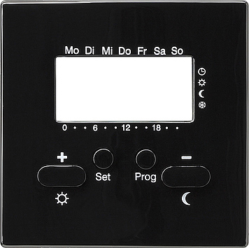 [E3QTA] Gira Cover Room Temperature Controller 230V With Clock Black - 146947