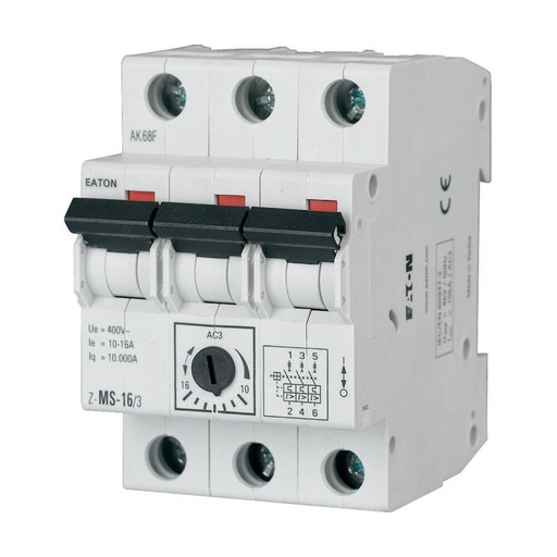 [E3SWC] Eaton Motor Protective Circuit Breakers 4-6 3A 3P Z-MS-6.3/3 - 248410