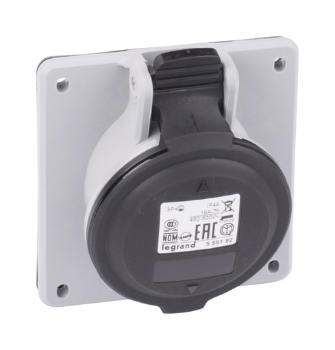 [E3T5N] Legrand Enchufe Incorporado 500V 16A 4P IP44 P17 - 555192