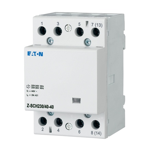 [E3DSH] Contactor de instalación Eaton 230VAC 50Hz 40A 4NO 3HP - 248852