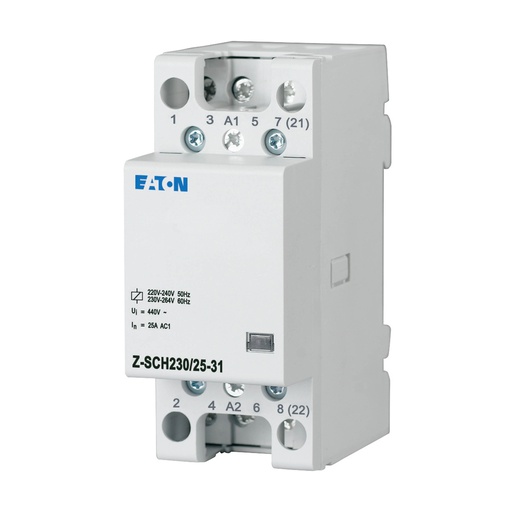 [E3DSK] Eaton Instalación Contactor 230VAC 50Hz 25A 3NO 1NC - 248846