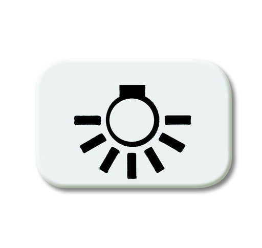 [E3FE5-X5] ABB Busch-Jaeger 2525 LI-214 Light Symbol R-Alpin White - 2CKA001433A0028 [5 pièces]