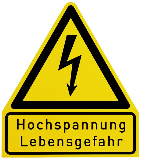 [E3FH3] Dehn High Voltage Warning Sign Material Plastic - 700055