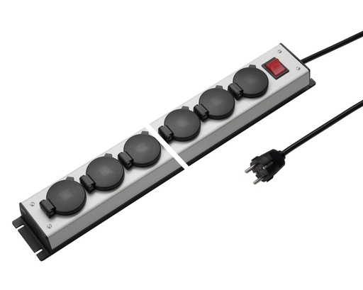 [E3FHF] Martin Kaiser Power Outlet Strip 6-Weg 90 graden Afdekplaat Schakelaar Kabel 1.5m - 1058ZL6L-SW15