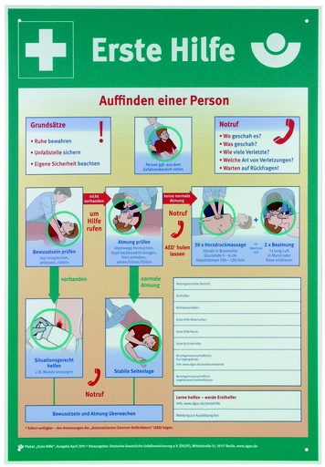 [E3FGY] Dehn Eerste Hulp-bord BGI/GUV-I 510 Duitse taal - 700052