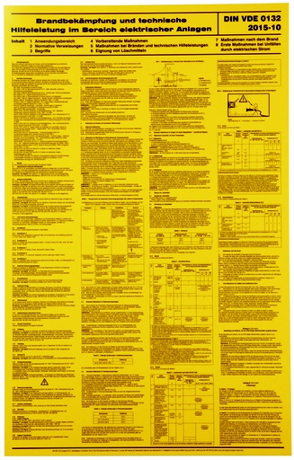 [E3FGZ] Dehn Pictogram Instruction For Electrical Fire Safety - 700053