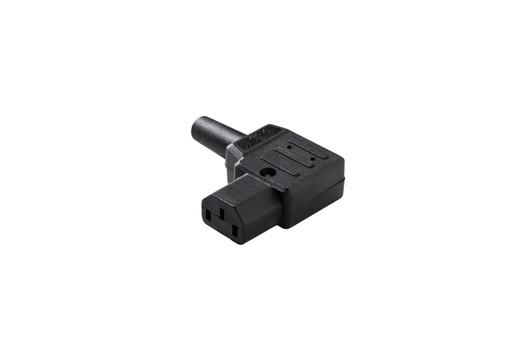 [E3GUN-X5] Martin Kaiser C13 Appliance Plug 70 Degree Right Exit 10A Black - 790/SW [5 pieces]