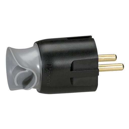 [E3H3C-X20] Legrand Plug RA/PA With Cord Orientation Black - 050173 [20 pieces]