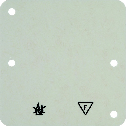 [E3H8Z-X2] Fireproof Single Gang Base Plate Surface Mount White - 102112 [2 pieces]