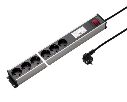 [E3HVV] Martin Kaiser Power Outlet Strip 6-Way With 3M Cable Overvoltage Protection (European Socket) - 1135ZL6L-SW3