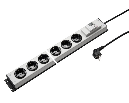 [E3HVZ] Martin Kaiser 6-Port Power Strip With 16A GFCI 3M Cable (European Socket) - 1037ZL6L-SW3