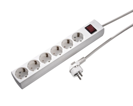 [E3J7Y] Martin Kaiser 6-Way Socket 45 Degree With Switch And 3M Cable (European Socket) - 1033ZL3-15W/KWS