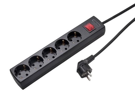[E3J9R] Martin Kaiser 5-Way Socket With Switch And 1.5m Cable (European Socket) - 1085ZL/15W/SW