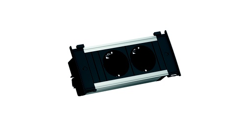 [E3JAP] Bach Kapsa 2x230V 2m RA Black (European Socket) - 55.10.557