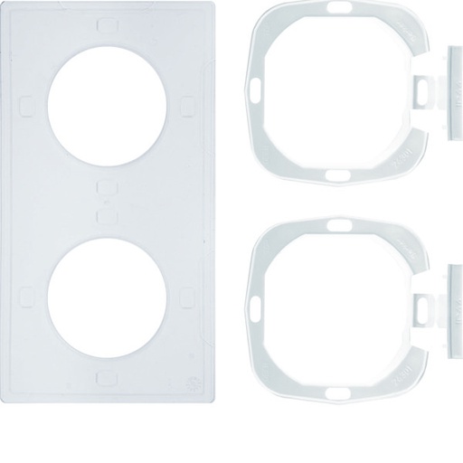 [E3JUM] Hager Berker Sealing Set S.1 IP44 With Flange 2 Gang - 10108902