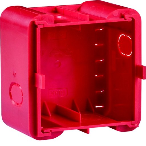 [E3JU8] Hager Berker 1-Gang Wall Box for Flush-Mounted Installation Red - 18720010