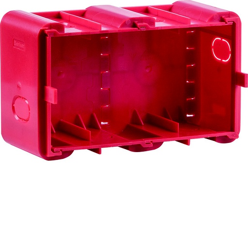 [E3JU9] Hager Berker 2-pans inbouwdoos voor inbouwmontage rood - 18720020
