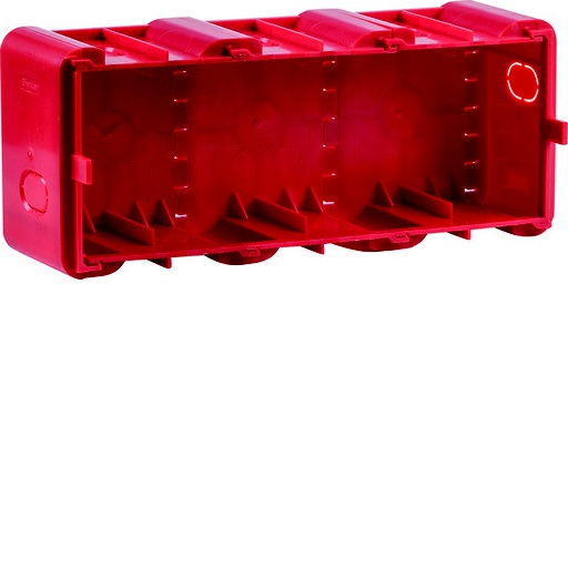 [E3JUA] Hager Berker 3-Gang Wall Box For Flush Mounted Installation Red - 18720030