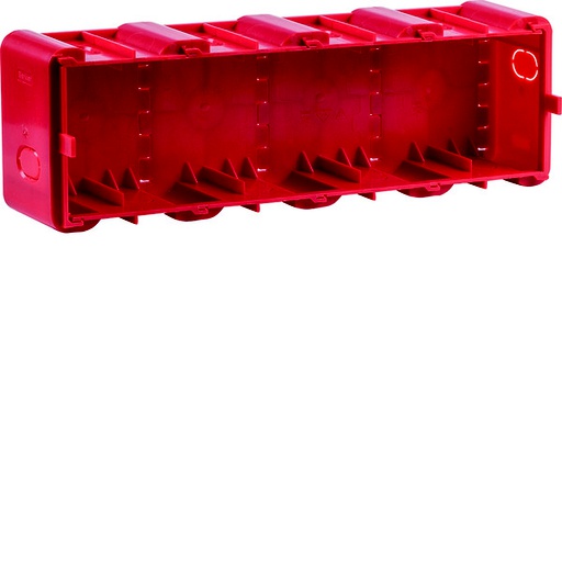 [E3JUB] Hager Berker 4-Gang Flush Mounted Housing Wall Box Red - 18720040