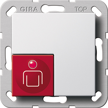 [E3JUX] Gira Call Button System 55 Pure White - 290003