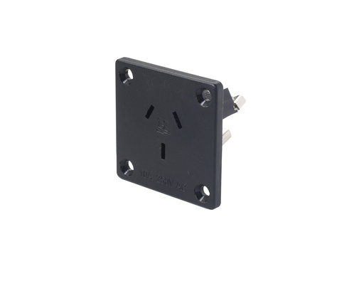 [E3JWR-X2] Martin Kaiser Flush-Fitting Socket Type I 10Amp/250V Black - 384/SW [2 pieces]