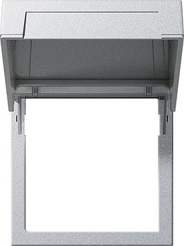 [E3KNT] Cadre de montage Gira System 55 avec couvercle rabattable couleur aluminium - 265826