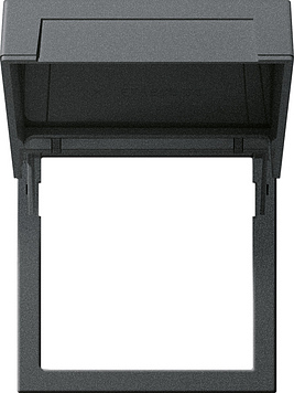 [E3KNU] Gira Montageplatte System 55 Anthrazit mit Flip-Deckel - 265828