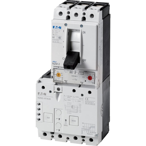 [E3M4R] Eaton NZM2 3P 100A Disjoncteur avec RCD 30mA AC DC sensible - 184959