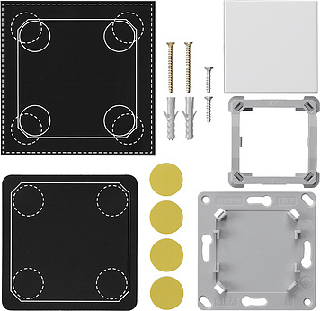 [E3M6B] Gira EnOcean wandzender montageset 1G systeem 55 zuiver wit - 823103