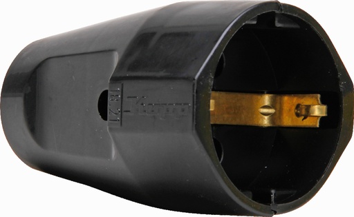 [E3MHC-X20] Kopp Kunststoffkupplung schwarz kontrastierend Stecker RA - 182105009 [20 Stück]