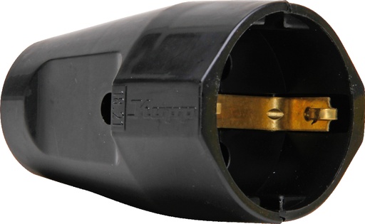 [E3MHD-X20] Kopp Zwart Contrast Stekker RA Duurzaam Plastic - 1821.0505.4 [20 stuks]
