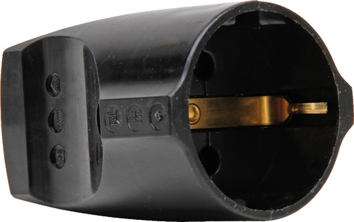 [E3MHF-X10] Kopp-Kontraststecker 3x1,5 16/250V Kunststoff schwarz - 183205003 [10 Stück]