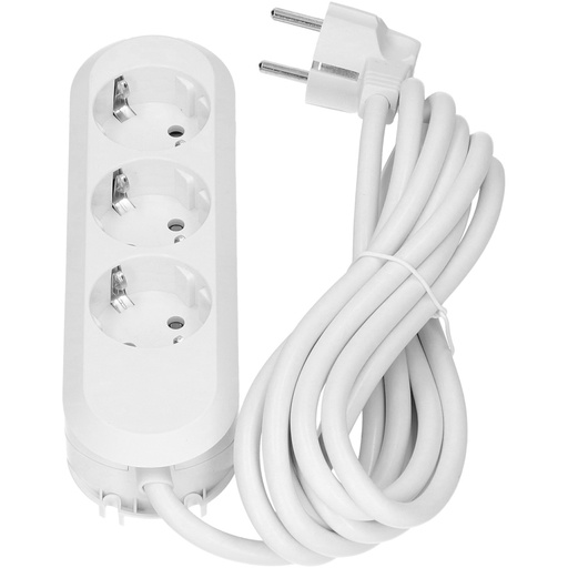 [E3MK4] Bachmann Smart 3x230V Cable With Plug White 3M (European Socket) - 388.271