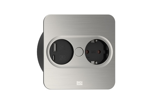 [E3MQE] Bach Twist 2 1X 230V RA With USB A/C Charger 2m RA (European Socket) - 946.005