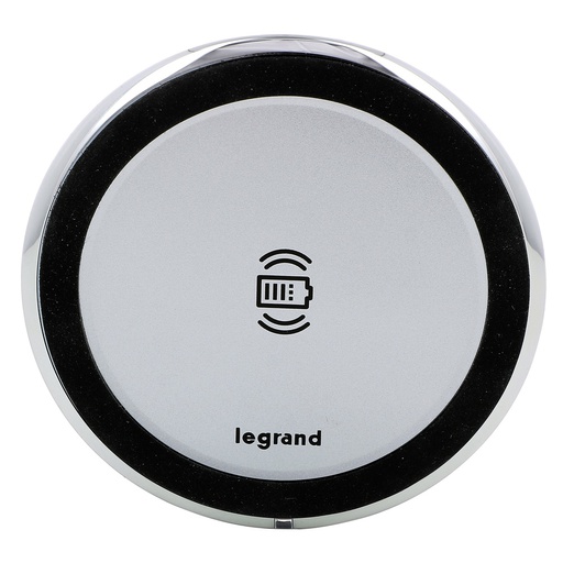 [E3N28] Legrand Disq80 Chargeur sans fil à induction en aluminium 15W - 077641L