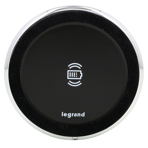 [E3N2A] Legrand Disq80 Cargador Inalámbrico Qi 15W Negro - 077643L