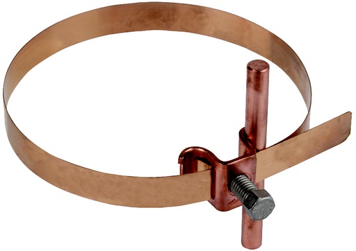 [E3NQR] Dehn Support de Conducteur Pour Rd 6-8mm Cu/Bronze Pour Tuyaux de Descente - 200027