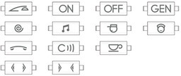 [E3PFW] Bticino Living Light White Label Set With Symbols - BTN4916KIT