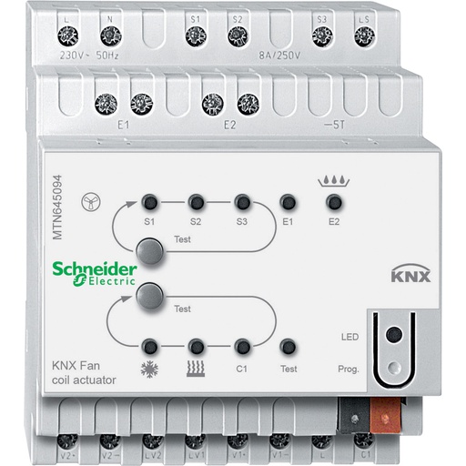 [E3PZ9] Schneider Electric KNX Fan Coil Actor Con 2 Entradas Binarias - MTN645094