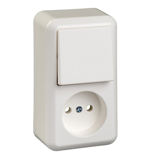 [E3QN8] Schneider Electric Surface Mount Combination Switch Socket Without Grounding - 399604