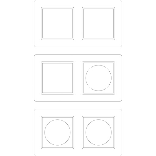 [E3QND] Schneider Electric M-Creativ 2-Gang Frame Labeling Sheet - MTN4062-3500