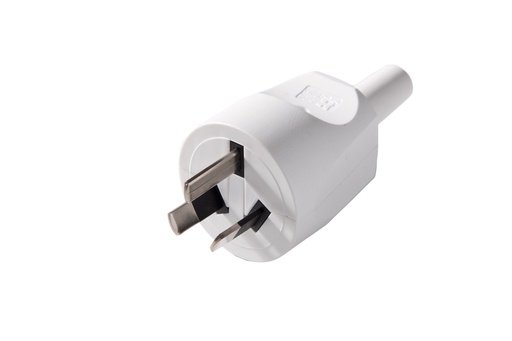[E3QXG] Martin Kaiser Typ I Weißer Australischer Stecker 10 Ampere mit Schutzkontakt - 524N/kws