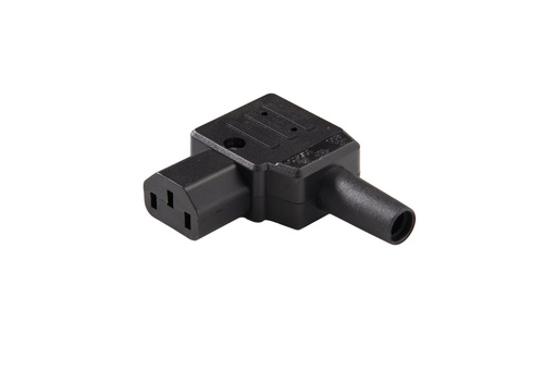 [E3S37-X125] Martin Kaiser 70 degrees Angled C13 Appliance Socket 10A Black With Earthing Contact - 890/sw [125 pieces]