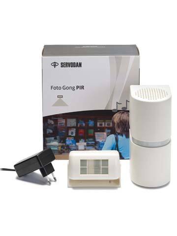 [E3S35] Servodan Photo Gong Set PIR White 230VAC 12VDC - 33-410